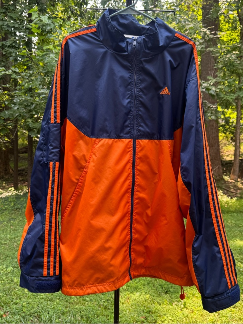 Adidas Mens Full Zip Wind Breaker Jacket Size 2XL
